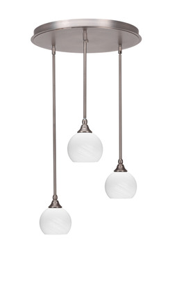Toltec Lighting - 2183-BN-4101 - Three Light Pendalier - Empire - Brushed Nickel