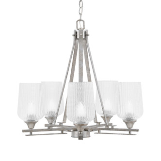 Toltec Lighting - 325-AS-4250 - Five Light Chandelier - Uptowne - Aged Silver