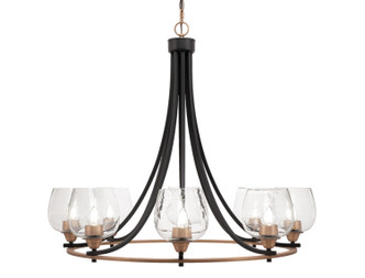 Toltec Lighting - 3408-MBBR-4810 - Eight Light Chandelier - Paramount - Matte Black & Brass