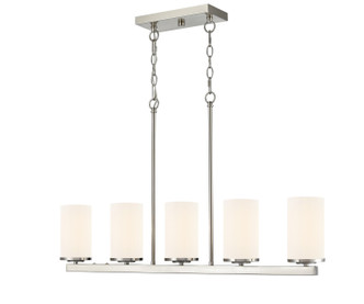 Millennium - 2725WG-BN - Five Light Linear Chandelier - Verlana - Brushed Nickel