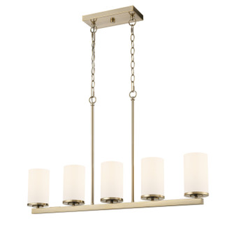 Millennium - 2725WG-MG - Five Light Linear Chandelier - Verlana - Modern Gold