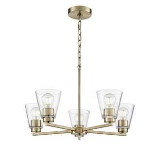 Millennium - 64105-MG - Five Light Chandelier - Strayhan - Modern Gold