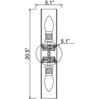 Aqueous LED Wall Fixture (20442LEDDLP-BS/OPL)