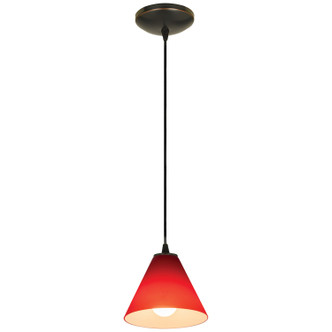 Martini One Light Pendant (28004-1C-ORB/RED)