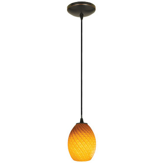 Brandy FireBird One Light Pendant (28023-1C-ORB/AMBFB)