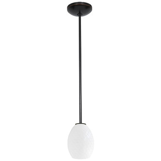 Brandy FireBird One Light Pendant (28023-1R-ORB/WHTFB)