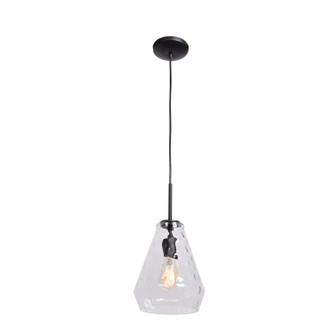 Access - 50937-BL/CLR - One Light Pendant - Clear Geo - Black