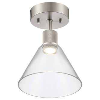 Port Nine Martini LED Semi-Flush Mount (63146LEDD-BS/CLR)