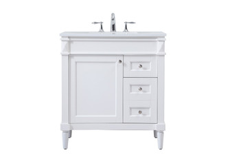 Elegant Lighting - VF31832WH - Single Bathroom Vanity - Bennett - white