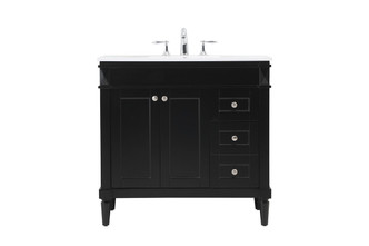 Elegant Lighting - VF31836BK - Single Bathroom Vanity - Bennett - black