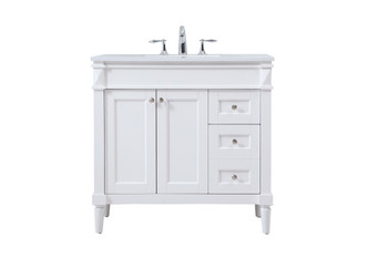 Elegant Lighting - VF31836WH - Single Bathroom Vanity - Bennett - white