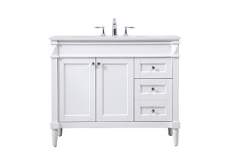 Elegant Lighting - VF31842WH - Single Bathroom Vanity - Bennett - white