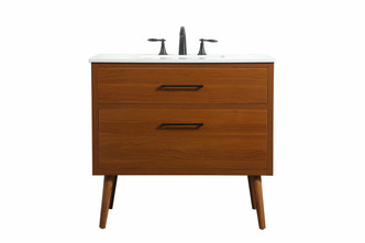 Elegant Lighting - VF41036MTK - Single Bathroom Vanity - Boise - teak