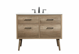 Elegant Lighting - VF41042NT - Single Bathroom Vanity - Boise - Natural Oak
