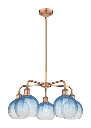 Innovations - 516-5CR-AC-G483-8SB - Five Light Chandelier - Ballston - Antique Copper