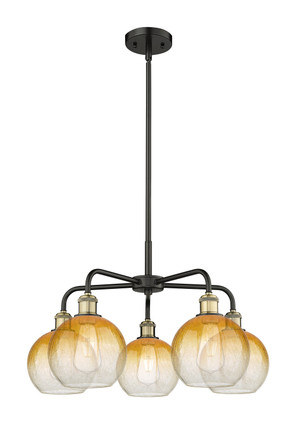 Innovations - 516-5CR-BAB-G483-8AM - Five Light Chandelier - Ballston - Black Antique Brass
