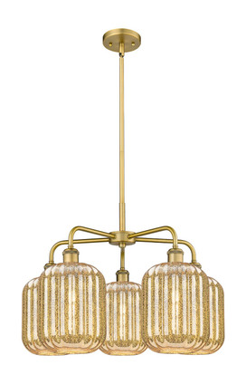 Innovations - 516-5CR-BB-G460-7ME - Five Light Chandelier - Ballston - Brushed Brass