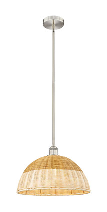 Innovations - 616-1S-SN-NBD2-16-NAT - One Light Mini Pendant - Edison - Brushed Satin Nickel