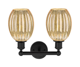 Edison Two Light Bath Vanity (616-2W-BK-G459-6ME)