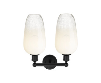 Edison Two Light Bath Vanity (616-2W-BK-G484-7OP)
