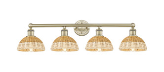 Innovations - 616-4W-AB-NBD2-75-NAT - Four Light Bath Vanity - Edison - Antique Brass