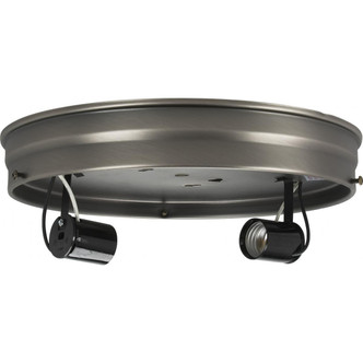Satco - 90-1433 - Two Light Ceiling Pan - Brushed Nickel