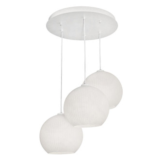 AFX Lighting - CLEP13WHRND3 - Three Light Pendant - Cleo - White