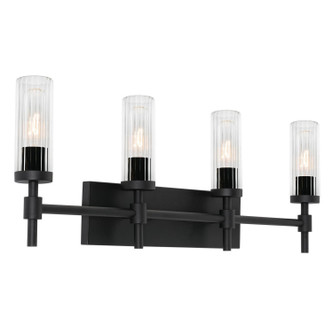 AFX Lighting - HNTV3011MBBK - Four Light Vanity - Huntington - Black