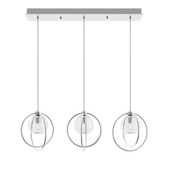AFX Lighting - JAMP12MBSNLNR3 - Three Light Pendant - Jamie - Satin Nickel