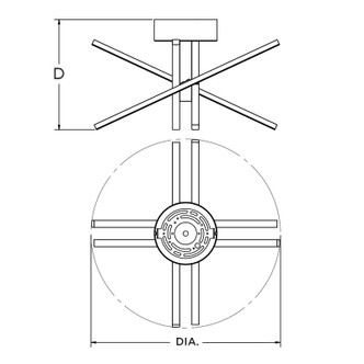 Jaxx LED Semi-Flush Mount (JAXF1515L30D1PC)