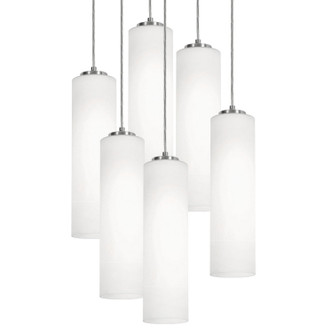 AFX Lighting - LEOP0412MBSNRND6 - Six Light Pendant - Leo - Satin Nickel