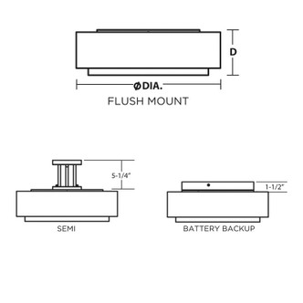 Sanibel LED Flush Mount (SAF1824LAJUD-JT)