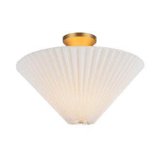 manufacturer_finish:Brushed Gold/Folded White|manufacturer_glass:White Acrylic DiffuserPleated Linen Shade