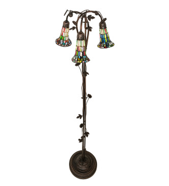 Stained Glass Pond Lily Three Light Floor Lamp (255141)