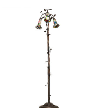 Stained Glass Pond Lily Three Light Floor Lamp (255141) Stained Glass Pond Lily Three Light Floor Lamp (255141)