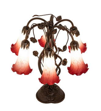 Red/White Six Light Table Lamp (255809)
