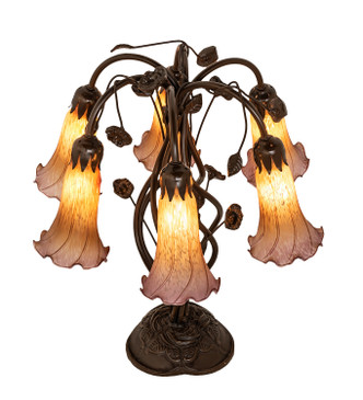 Amber/Purple Six Light Table Lamp (255810)