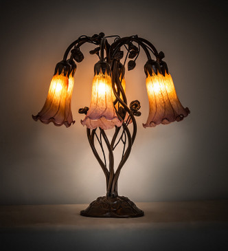 Amber/Purple Six Light Table Lamp (255810)