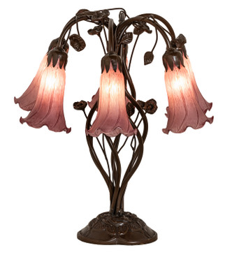 Meyda Tiffany - 255812 - Six Light Table Lamp - Lavender - Mahogany Bronze