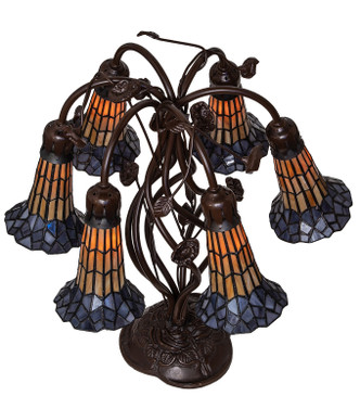 Stained Glass Pond Lily Six Light Table Lamp (255816)