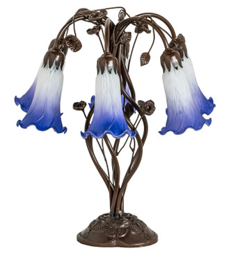 Blue/White Pond Lily Six Light Table Lamp (255820)