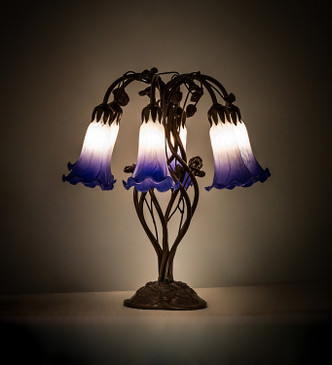 Blue/White Pond Lily Six Light Table Lamp (255820) Blue/White Pond Lily Six Light Table Lamp (255820)