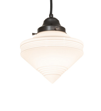 Meyda Tiffany - 257313 - One Light Mini Pendant - Revival Schoolhouse - Craftsman Brown