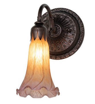 Meyda Tiffany - 261103 - One Light Wall Sconce - Amber/Purple - Mahogany Bronze