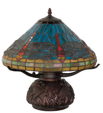 Tiffany Dragonfly Three Light Table Lamp (261259)