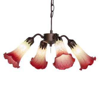 Seafoam/Cranberry Four Light Fan Light (261501)