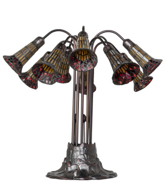 Stained Glass Pond Lily Ten Light Table Lamp (261667)