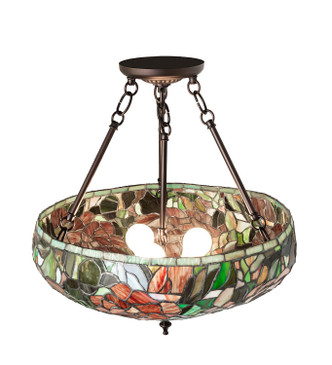 Tiffany Peony Three Light Semi-Flushmount (262137)