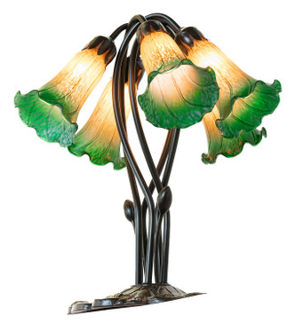 Amber/Green Five Light Table Lamp (262215)