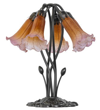Amber/Purple Five Light Table Lamp (262222)